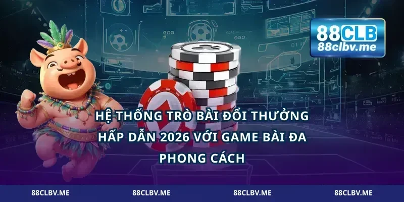 Hệ thống trò bài đổi thưởng hấp dẫn 2026 với game bài đa phong cách
